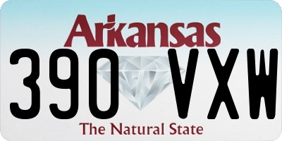 AR license plate 390VXW