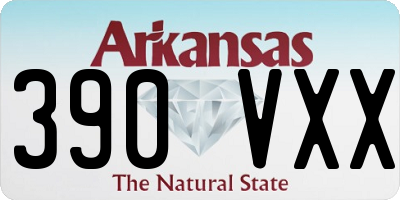 AR license plate 390VXX