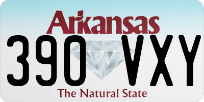 AR license plate 390VXY
