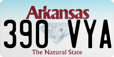 AR license plate 390VYA