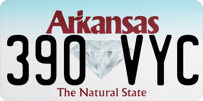 AR license plate 390VYC