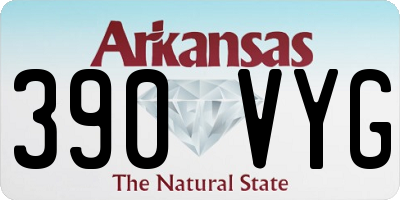 AR license plate 390VYG