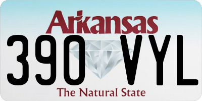 AR license plate 390VYL