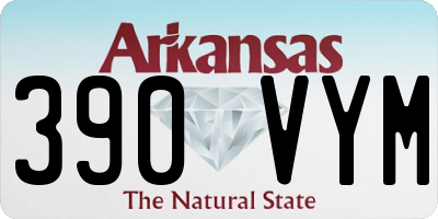 AR license plate 390VYM