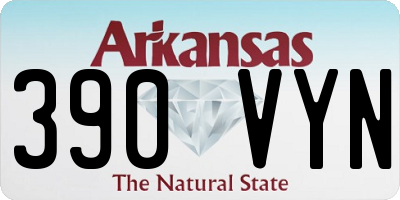 AR license plate 390VYN