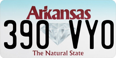 AR license plate 390VYO
