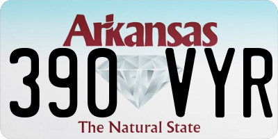 AR license plate 390VYR