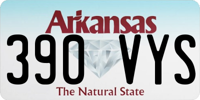 AR license plate 390VYS