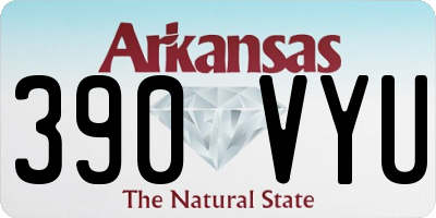 AR license plate 390VYU