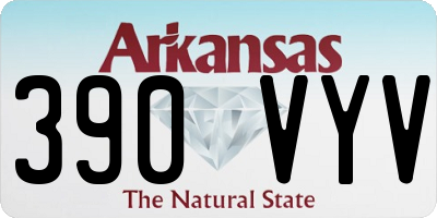 AR license plate 390VYV