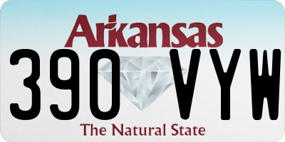 AR license plate 390VYW