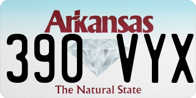 AR license plate 390VYX