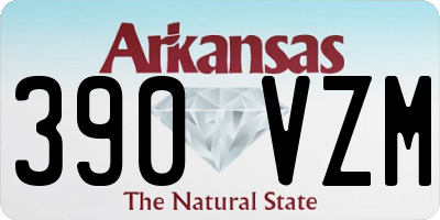 AR license plate 390VZM