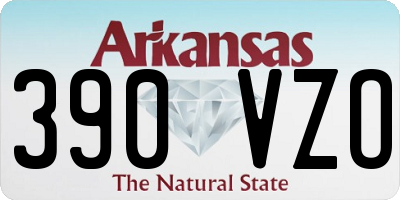 AR license plate 390VZO