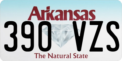 AR license plate 390VZS