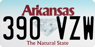 AR license plate 390VZW