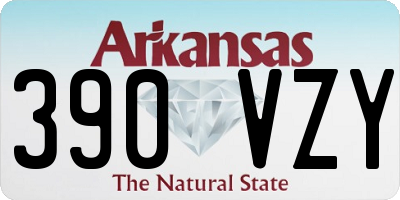 AR license plate 390VZY