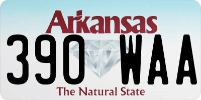 AR license plate 390WAA