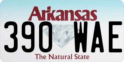 AR license plate 390WAE