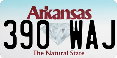AR license plate 390WAJ