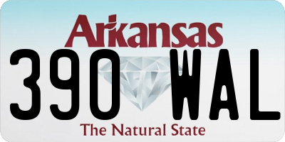 AR license plate 390WAL