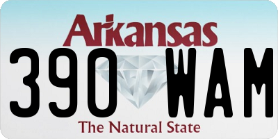AR license plate 390WAM