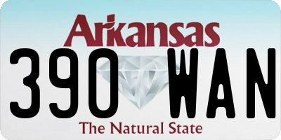 AR license plate 390WAN