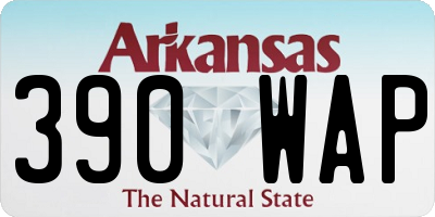 AR license plate 390WAP