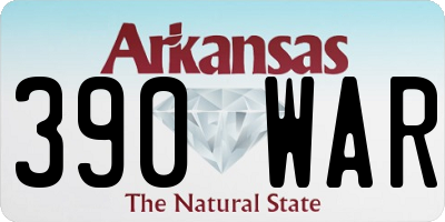 AR license plate 390WAR