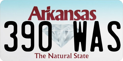 AR license plate 390WAS