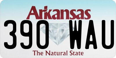 AR license plate 390WAU