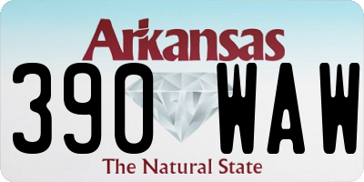 AR license plate 390WAW
