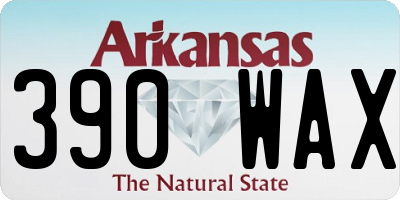 AR license plate 390WAX