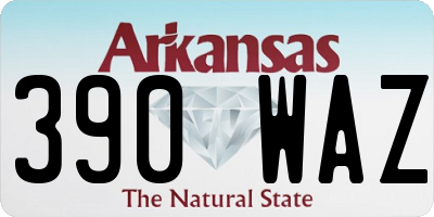 AR license plate 390WAZ