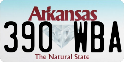 AR license plate 390WBA