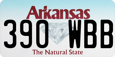 AR license plate 390WBB