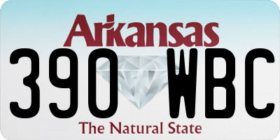 AR license plate 390WBC