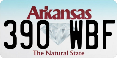 AR license plate 390WBF
