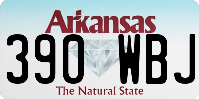 AR license plate 390WBJ