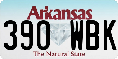 AR license plate 390WBK