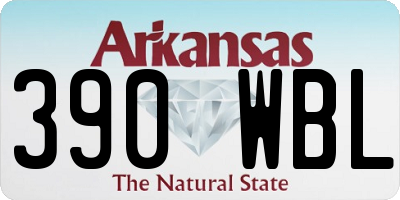 AR license plate 390WBL