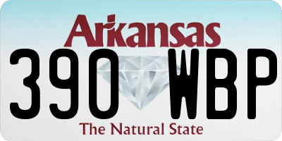 AR license plate 390WBP