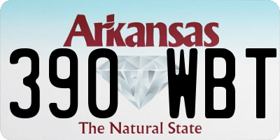 AR license plate 390WBT