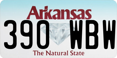 AR license plate 390WBW