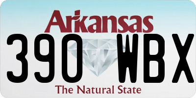 AR license plate 390WBX