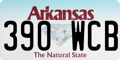 AR license plate 390WCB