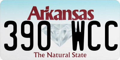 AR license plate 390WCC