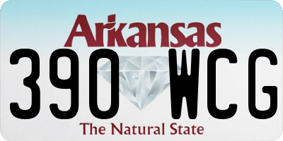 AR license plate 390WCG