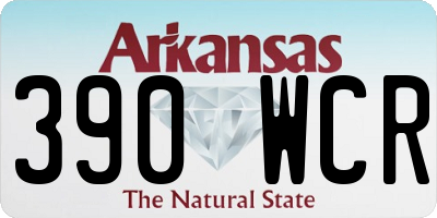 AR license plate 390WCR