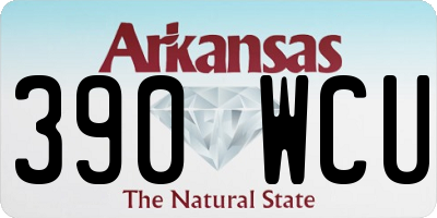AR license plate 390WCU